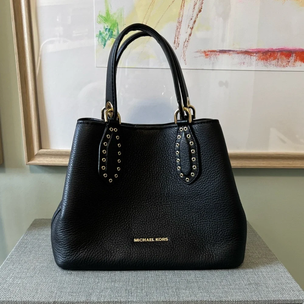 Michael Kors Black Pebbled Leather Handbag - Picture 1 of 5